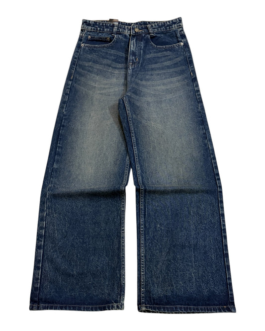 Dark Blue Vintage Super Baggy Wide Fit Jeans