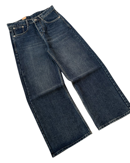 Dark Ash Blue Wide Fit Jeans