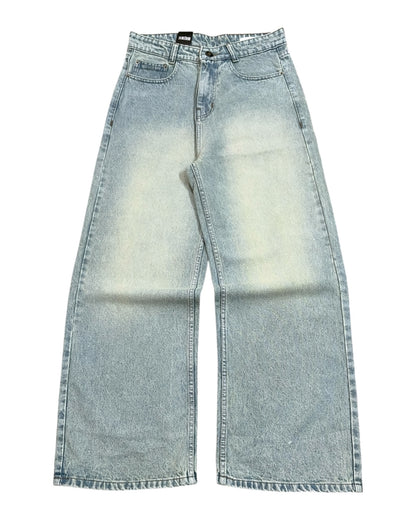 Sage Pale Green Super Baggy Wide Fit Jeans