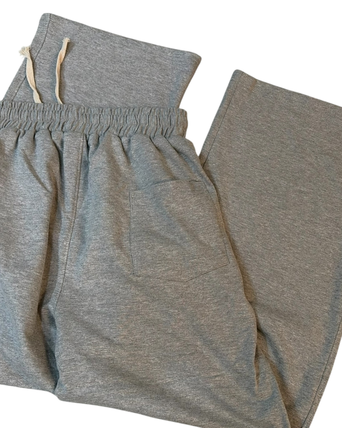 Baggy Cotton Sweatpants 300 GSM - Melange Grey