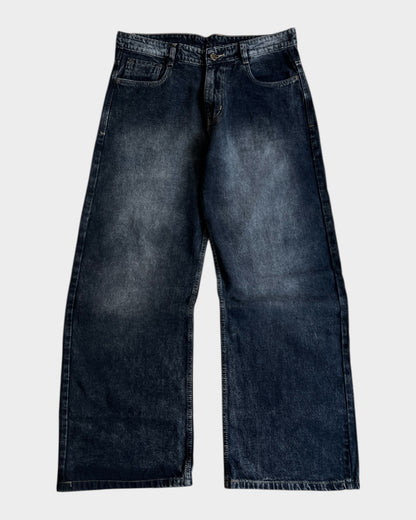 Black Onyx Fade Baggy Wide Denim