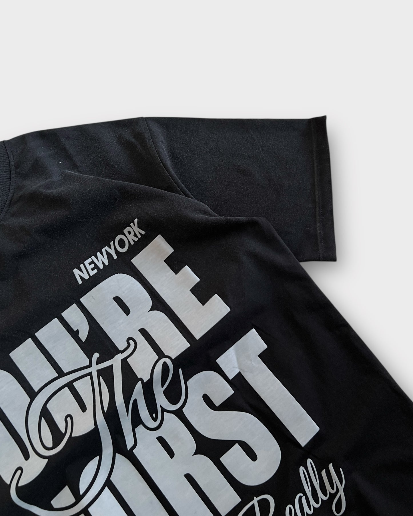 Gradient Wash 'You're The Worst" T-shirt - Black