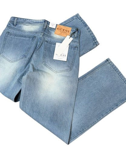Light Pale Dusty Blue Straight Fit Jeans