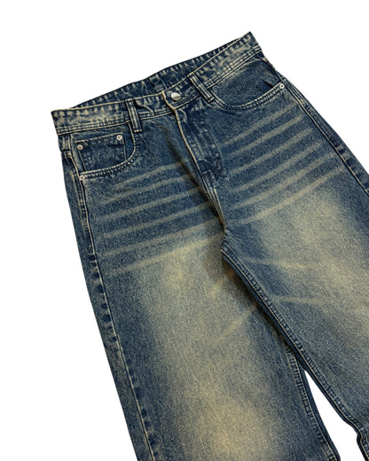 Smoky Vintage Wash Wide Fit Jeans