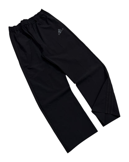 Relaxed Straight Stripes Track Pant - Full Black