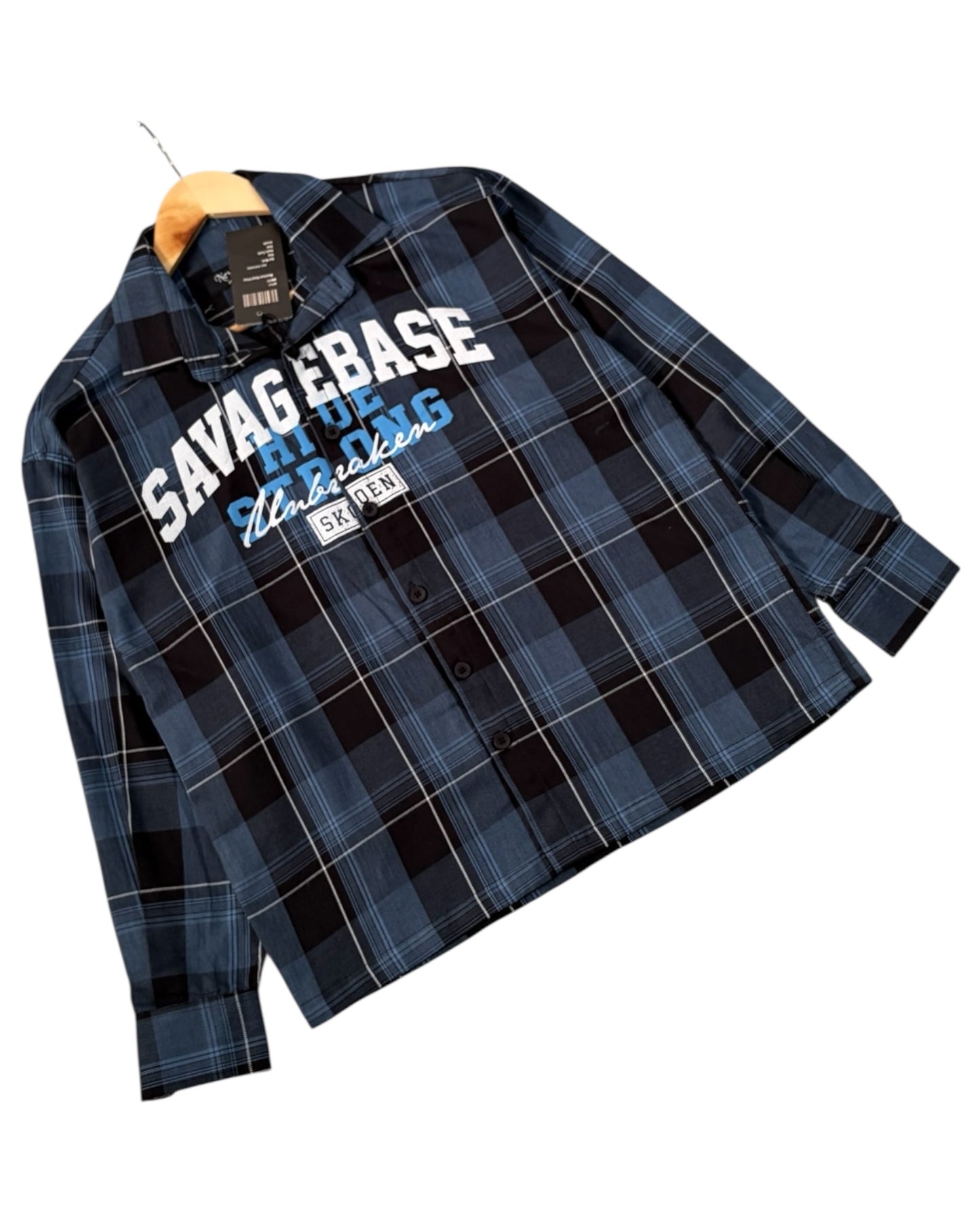 Blue Savage Base Boxy Check Shirt