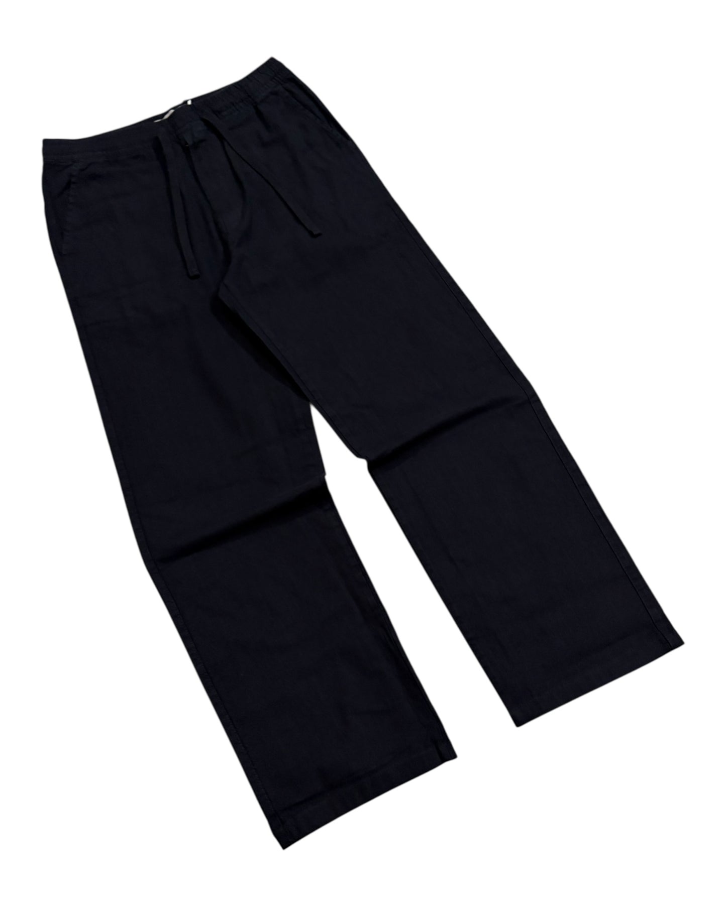 Linen Baggy Pants - Black
