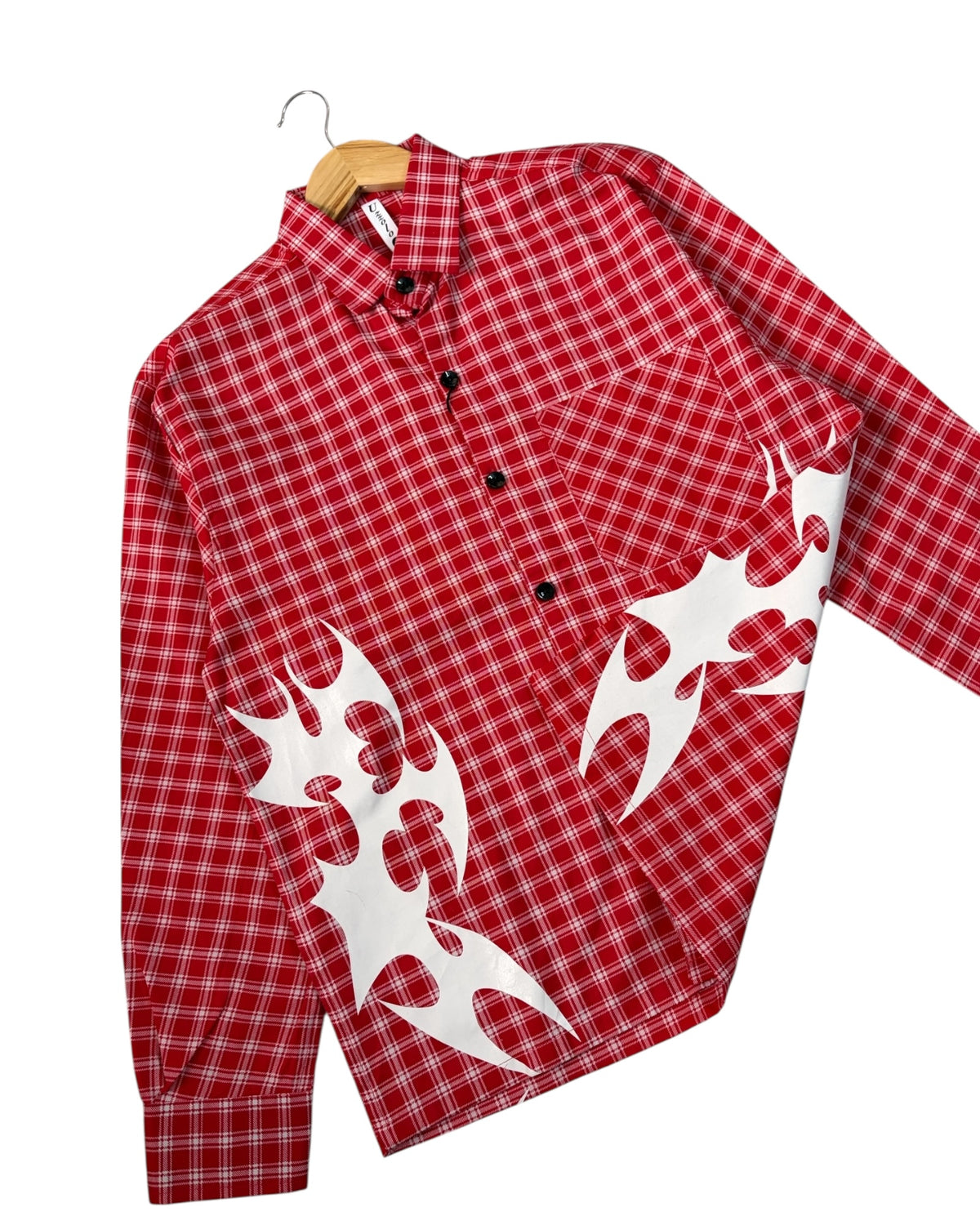 Red Check Boxy Pure Cotton Shirt