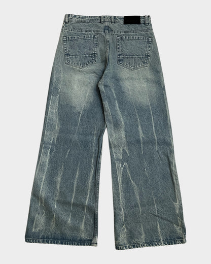 Vintage Sky Wash Baggy Wide Denim