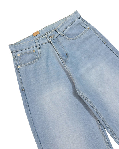 Light Blue Fade Wide Fit Jeans