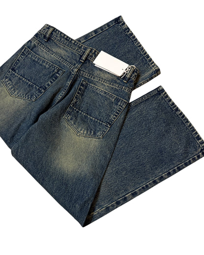 Smoky Vintage Wash Wide Fit Jeans