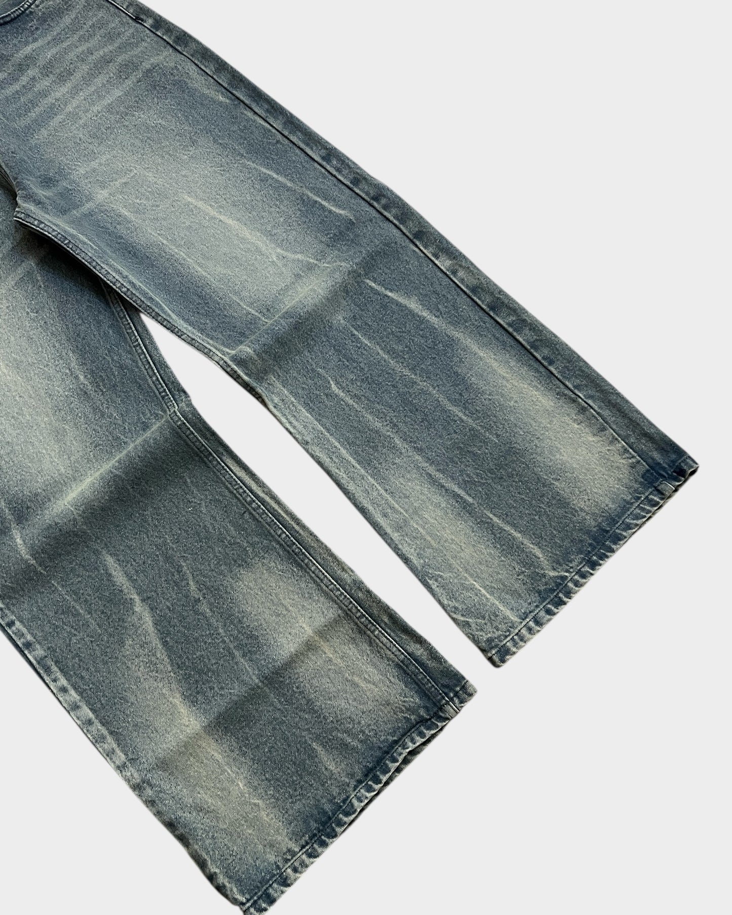 Vintage Sky Wash Baggy Wide Denim