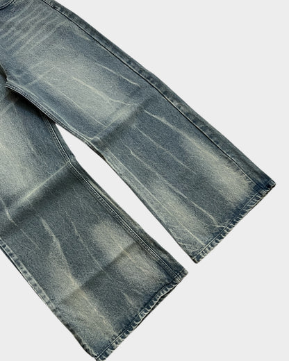 Vintage Sky Wash Baggy Wide Denim
