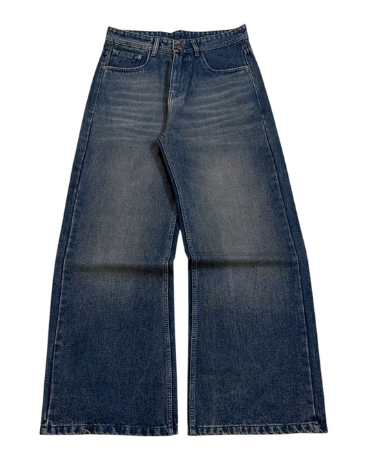 Dusty Blue Baggy Wide Fit Jeans