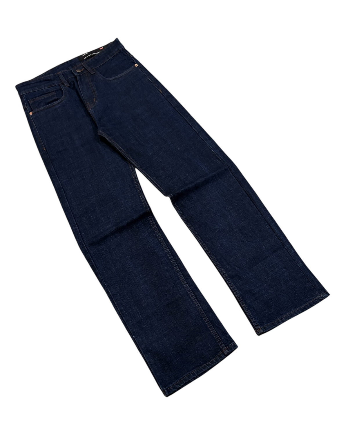 Raw Wash Straight Fit Jeans - Denim Blue