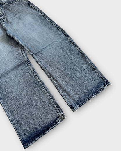 Stonewash Light Baggy Wide Leg Jeans
