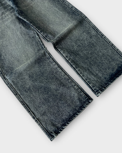 Muddy Acid Wash Baggy Wide Fit Denim