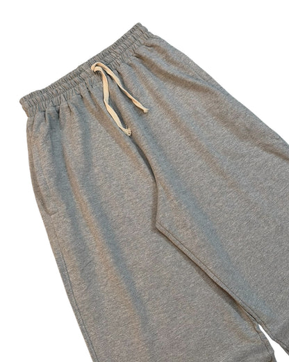 Baggy Cotton Sweatpants 300 GSM - Melange Grey
