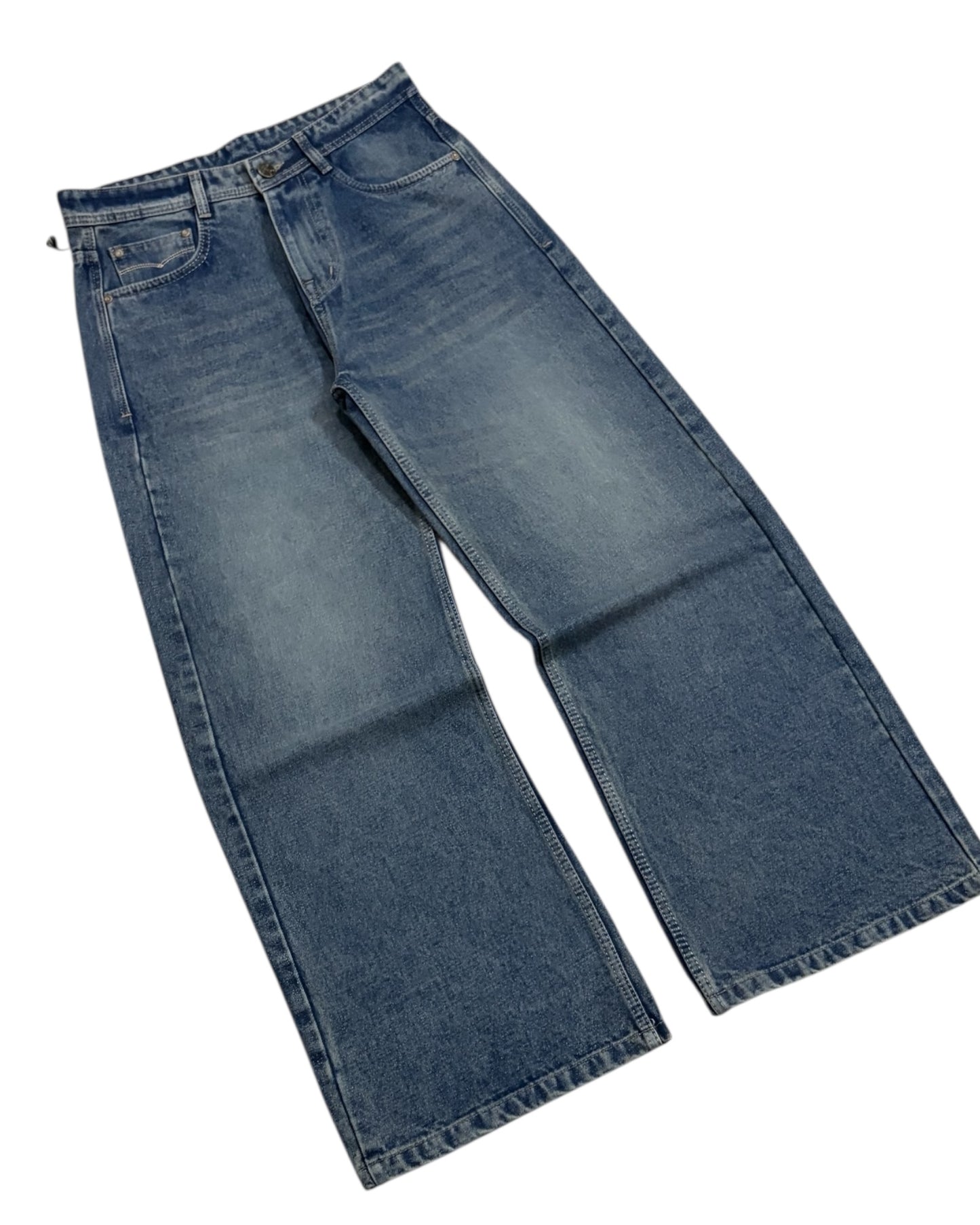 Light Dusty Blue Baggy Wide Fit Jeans