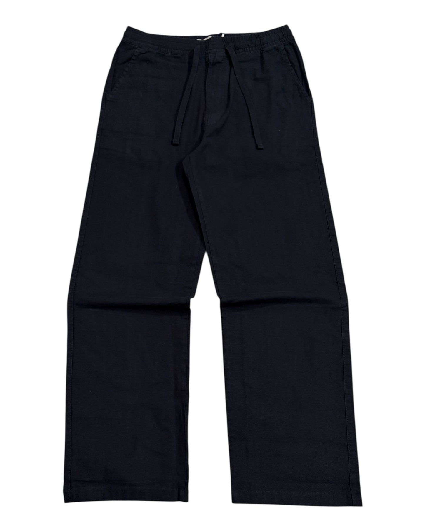 Linen Baggy Pants - Black