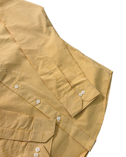 Micro-check Cotton Shirt - Yellow