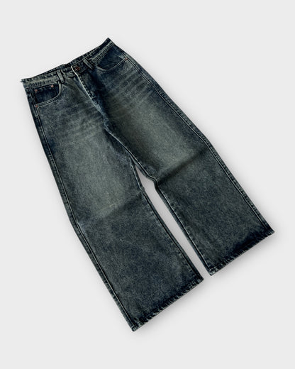 Muddy Acid Wash Baggy Wide Fit Denim