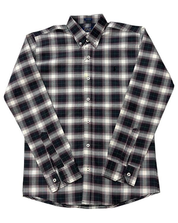 Check Pure Cotton Flannel Shirt - Blue