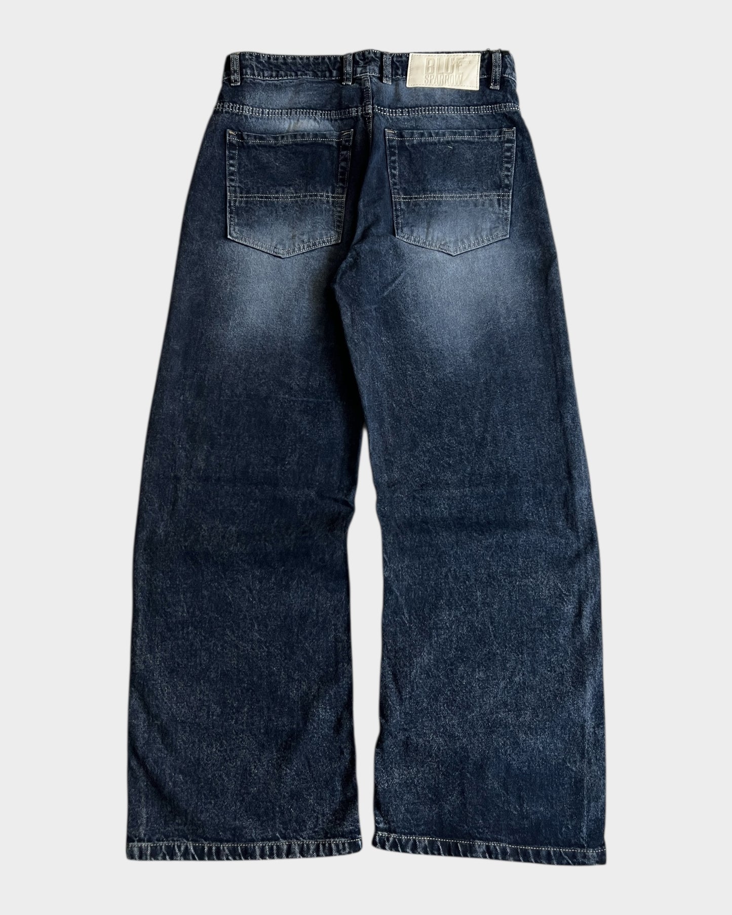 Black Onyx Fade Baggy Wide Denim