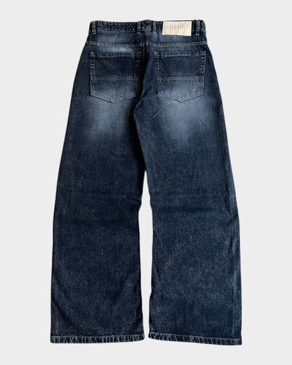 Black Onyx Fade Baggy Wide Denim