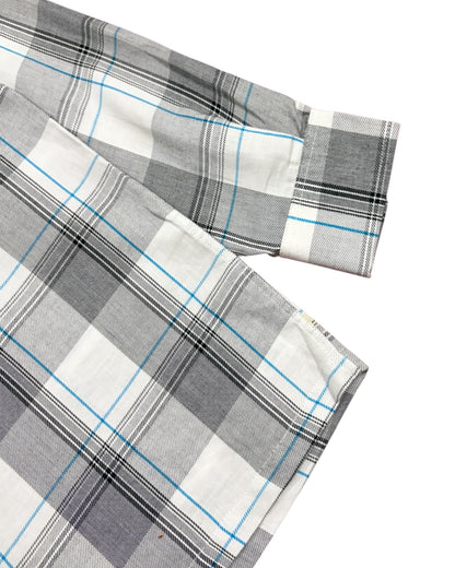White Savage Base Boxy Check Shirt