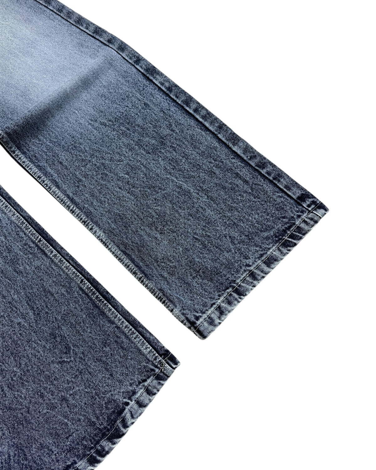 Dark Blue Stone Wash Baggy Wide Fit Jeans