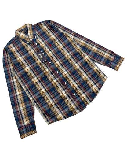 Check Pure Cotton Shirt - Dark Multi
