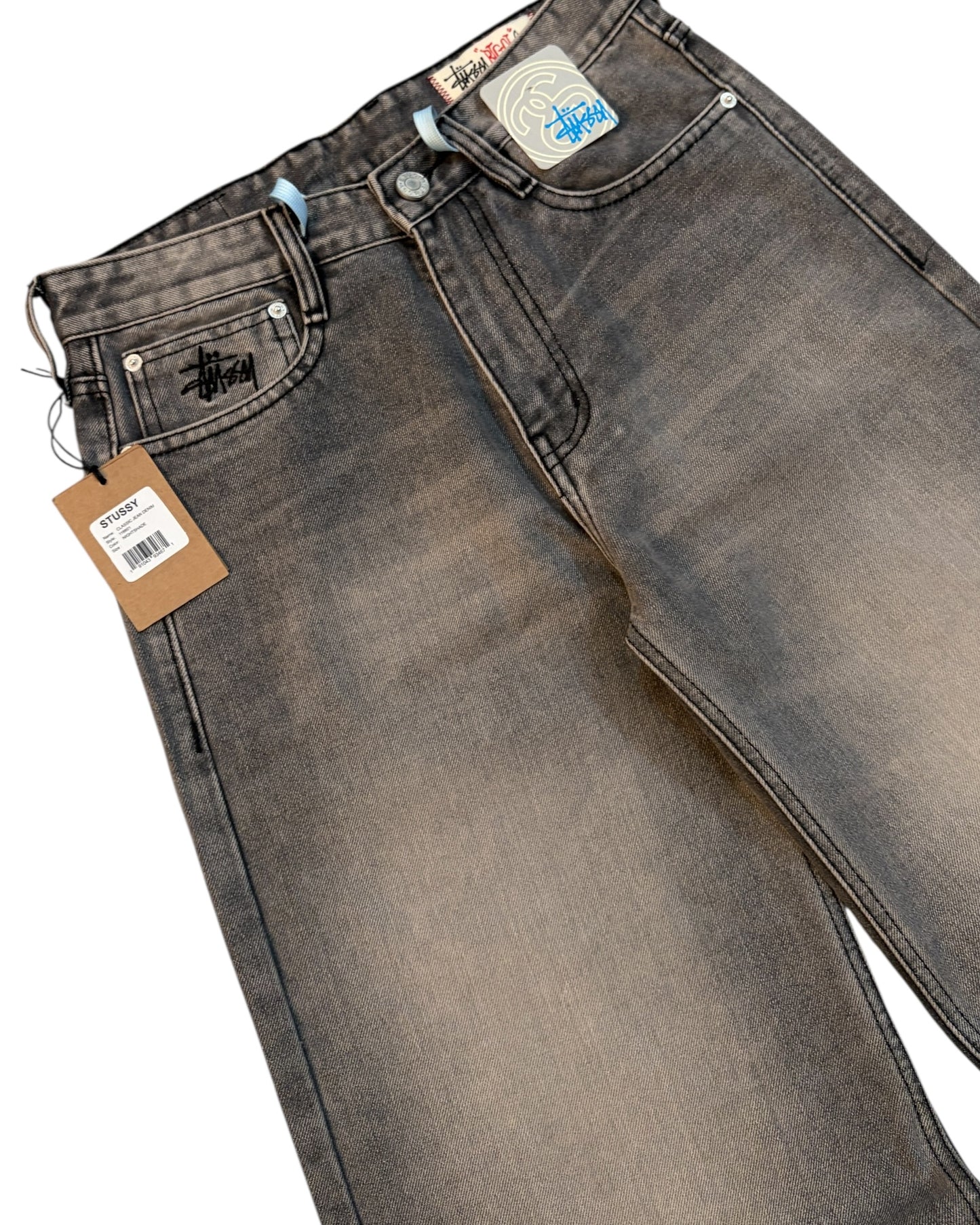 "Latest Release" STUSSY Super Wide Baggy Denim - Tinted Grey