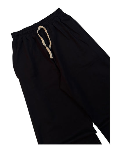 Baggy Cotton Sweatpants 300 GSM - Black