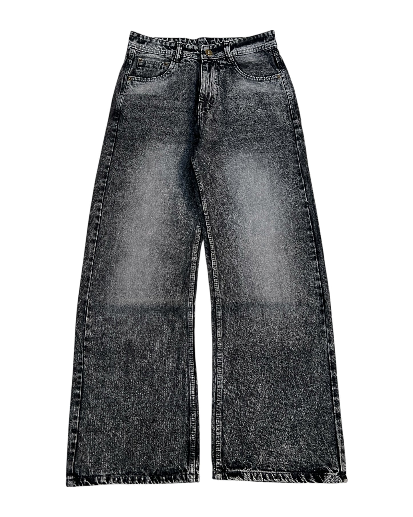 Grunge Grey Wide Fit Denim