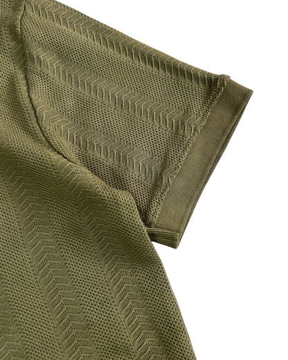Knitted Cotton T-shirt - Green