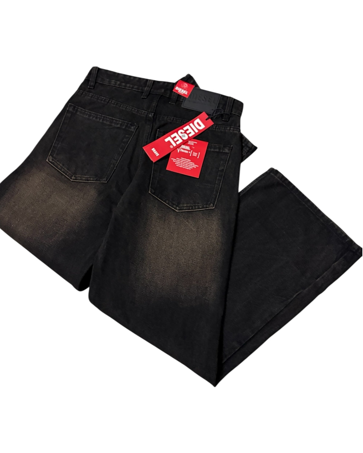 Dusty Black Baggy Wide Fit Jeans