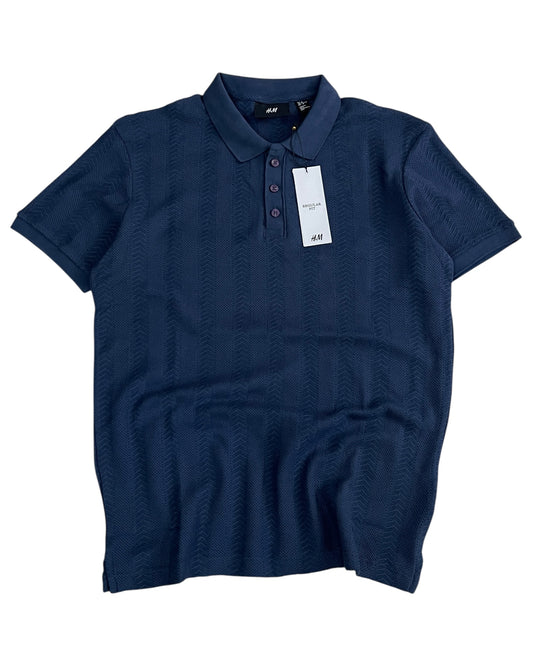 Knitted Cotton T-shirt - Blue
