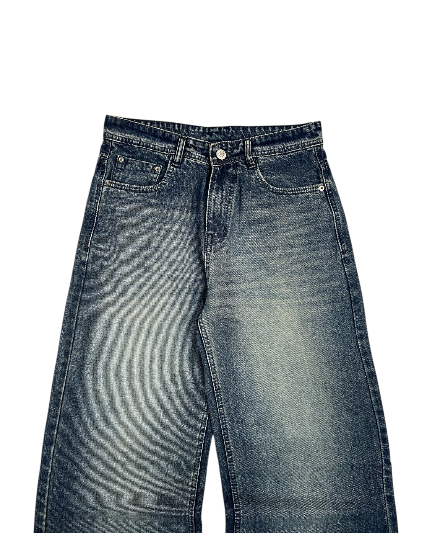 Blue Vintage Fade Wide Fit Denim