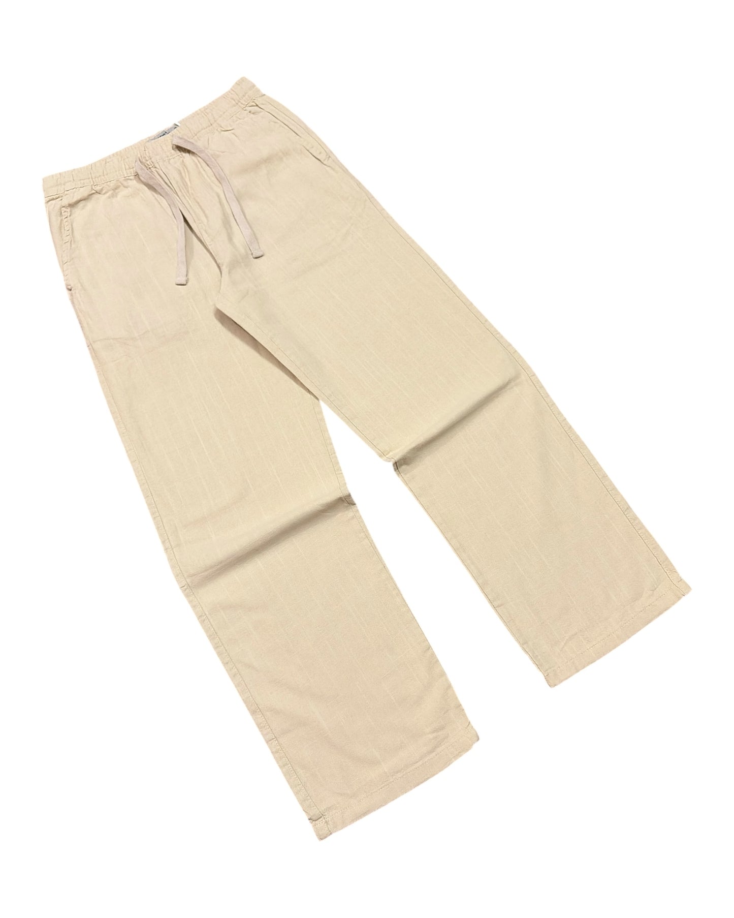Linen Baggy Pants - Cream