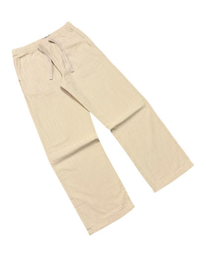 Linen Baggy Pants - Cream