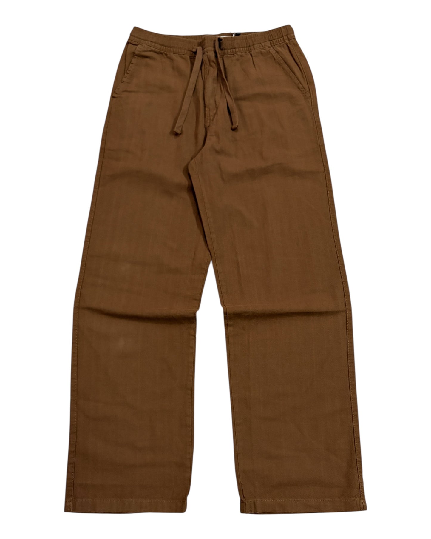 Linen Baggy Pants - Brown