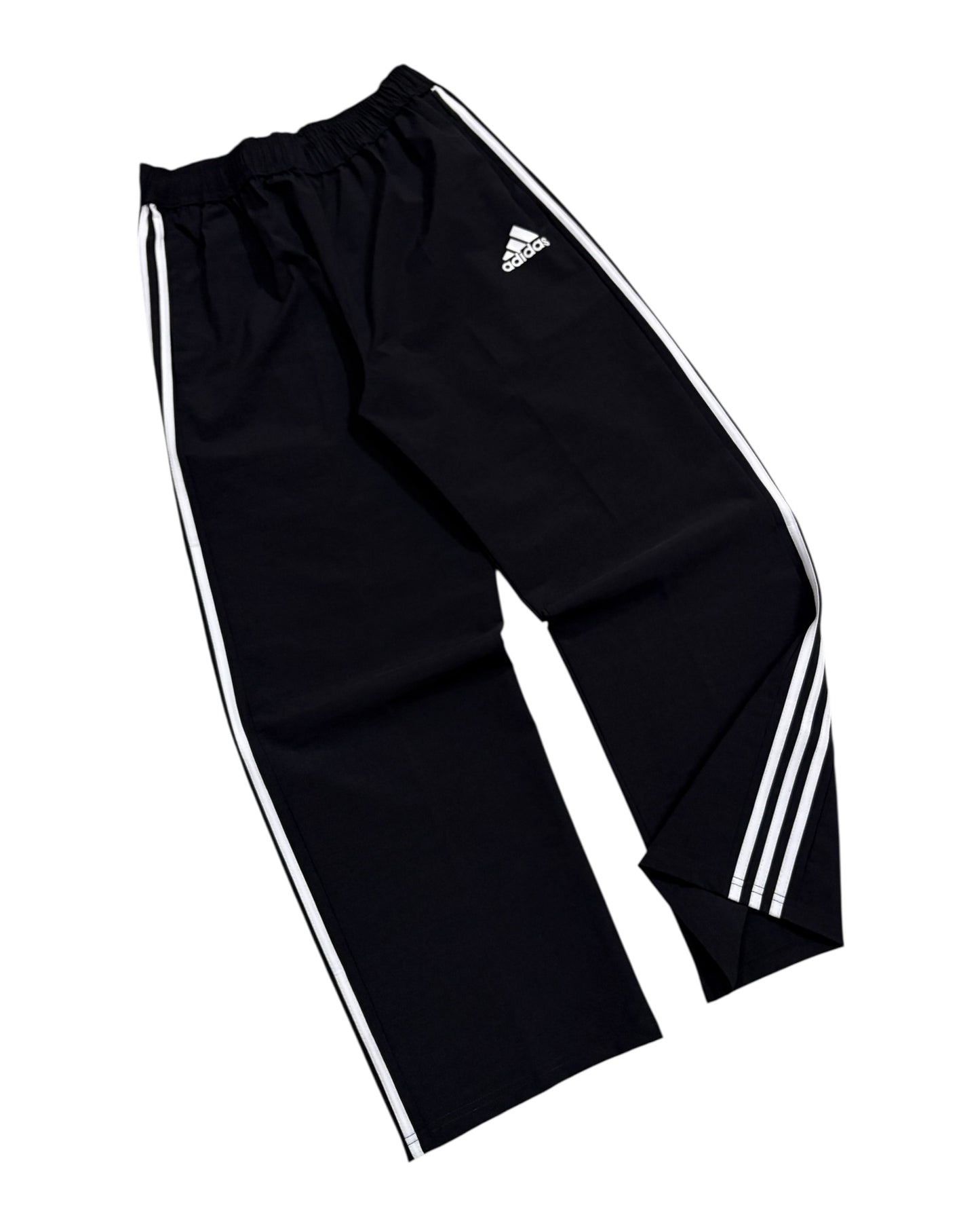Relaxed Straight Stripes Track Pant - Black White