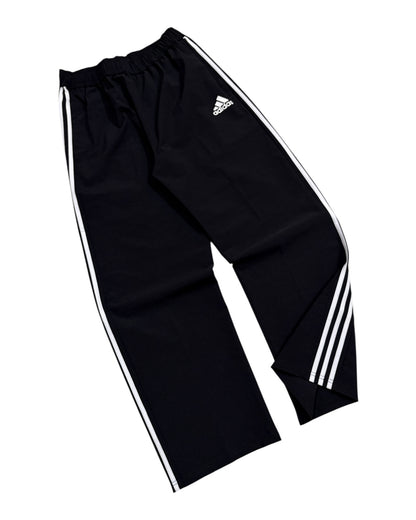 Relaxed Straight Stripes Track Pant - Black White