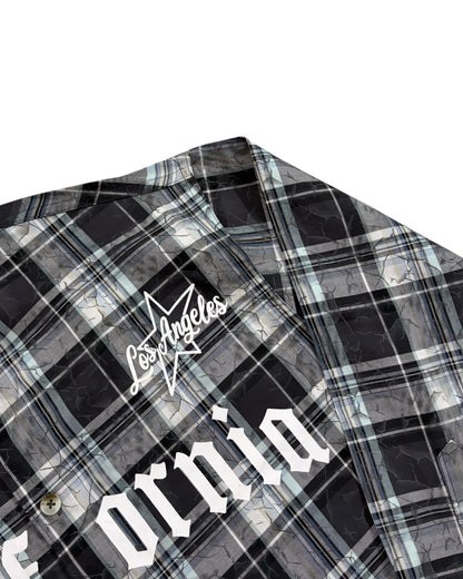 Dusty Check Boxy Shirt - Grey