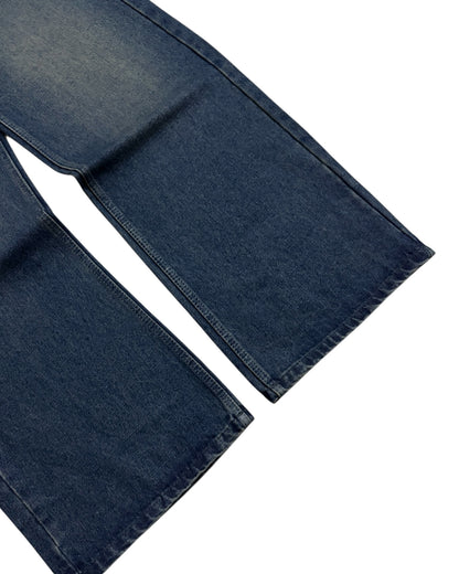 Dark Dusty Blue Baggy Wide Fit Jeans