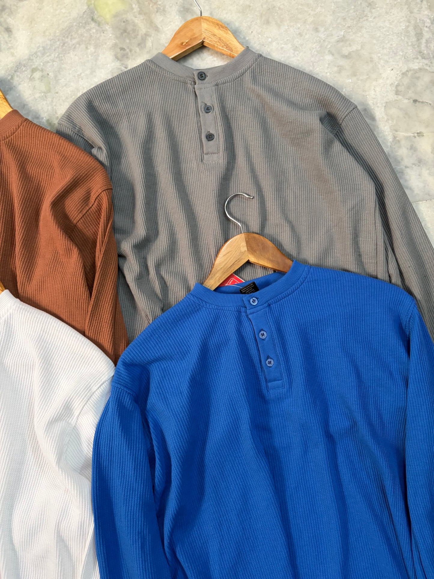 Henley Boxy Waffle Tee