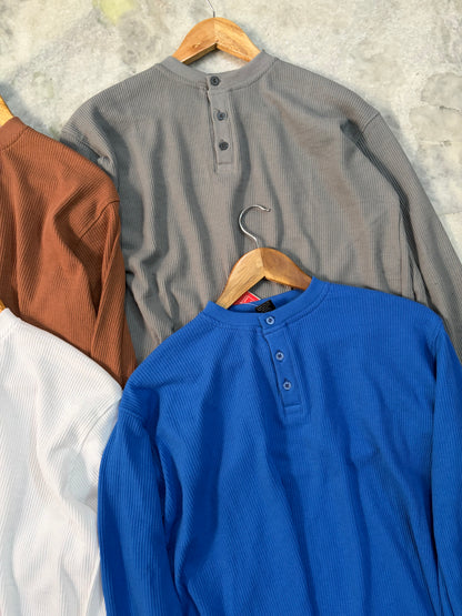 Henley Boxy Waffle Tee