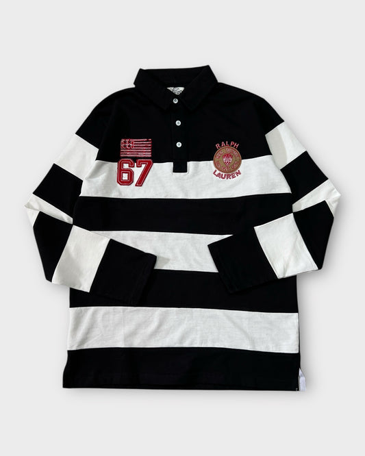 Polo Rugby Tshirt - Black/White