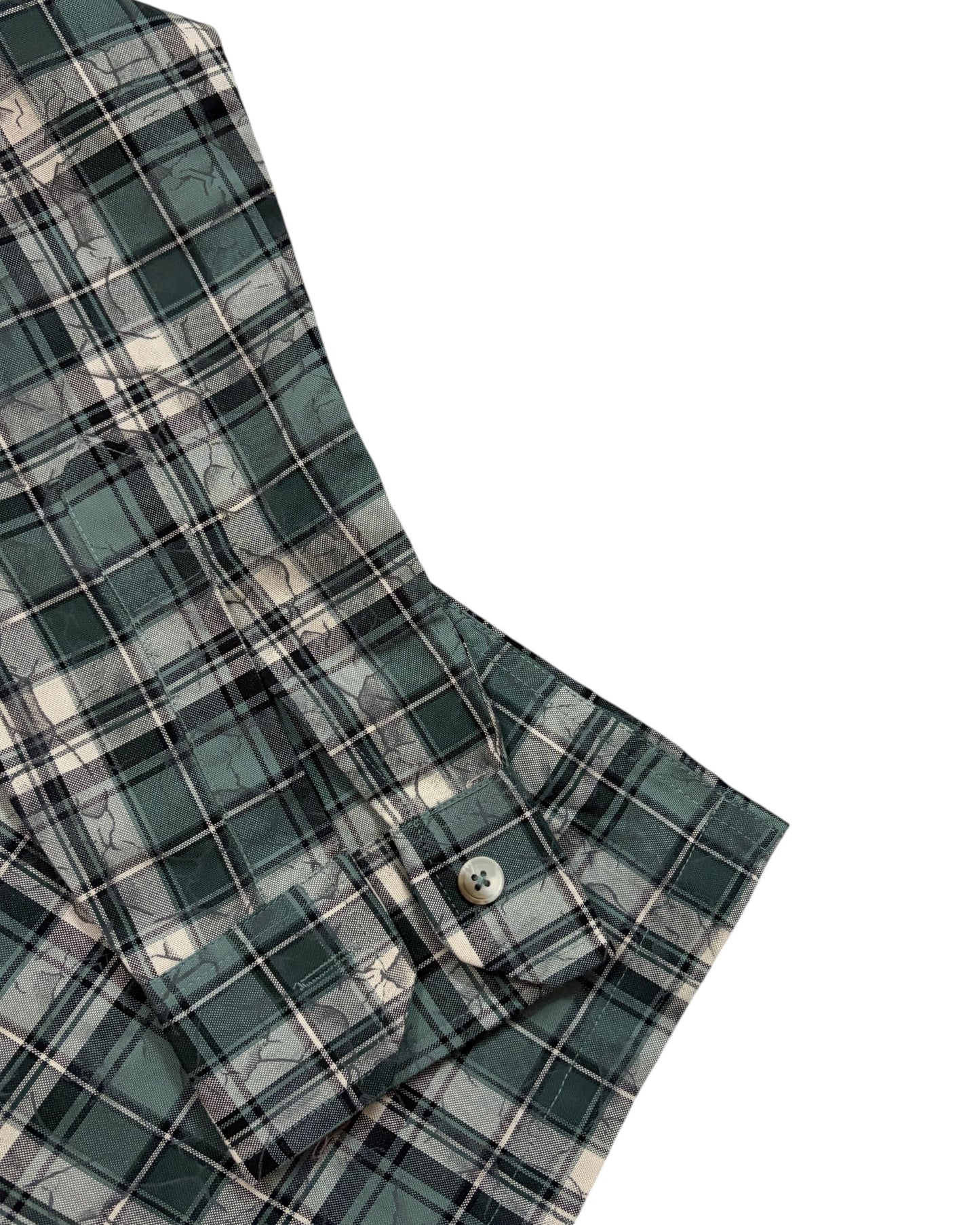Dusty Check Boxy Shirt - Green